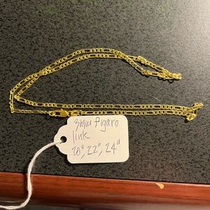 3mm Figaro Link Chains- 20”, 22” or 24”